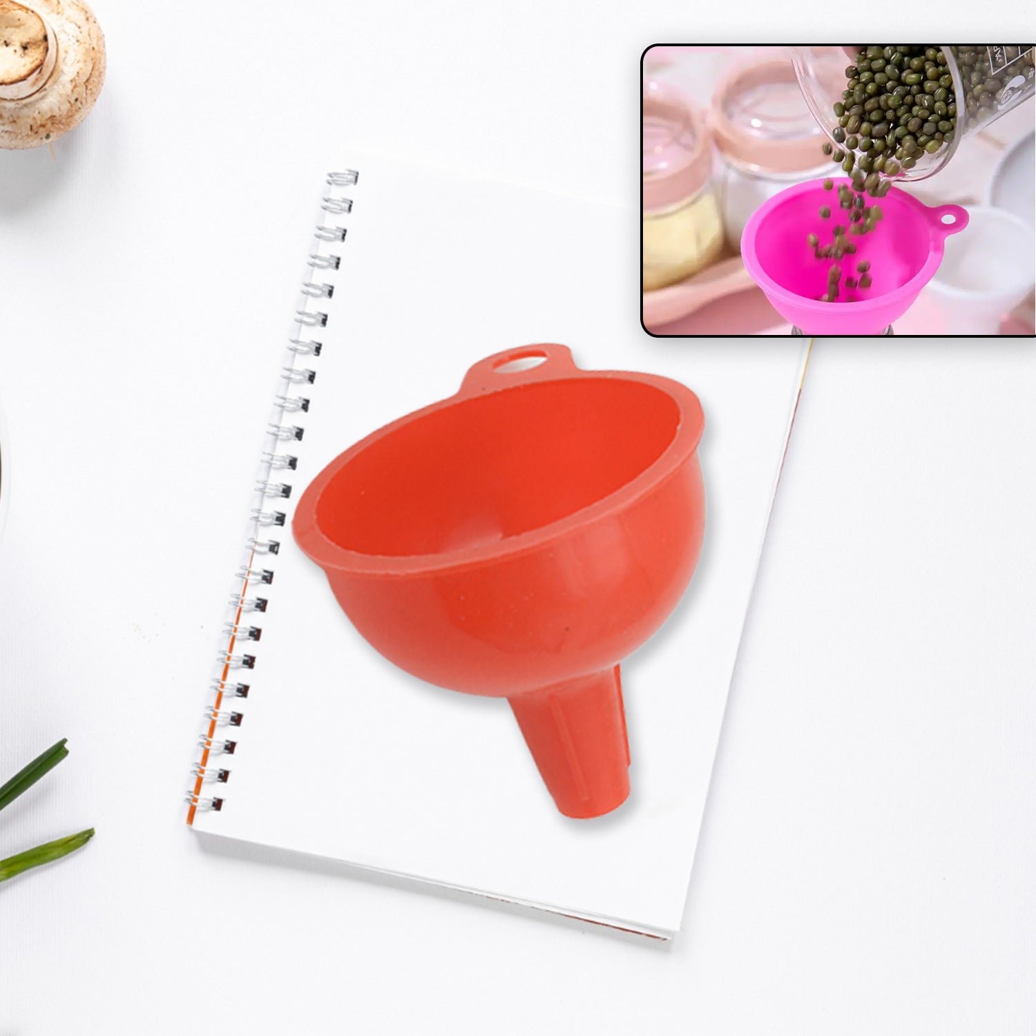 Food-Grade Silicone Funnel: Safe & Easy Transfer for Liquids & Grains (1 Pc) - Shivani Jaswal Food-Grade Silicone Funnel: Safe & Easy Transfer for Liquids & Grains (1 Pc)