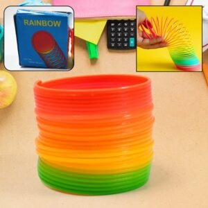 Rainbow Slinky Spring Toy â€“ Compact, Portable Fun Toy for Kids & Adults, Great for Birthdays (1 Pc)