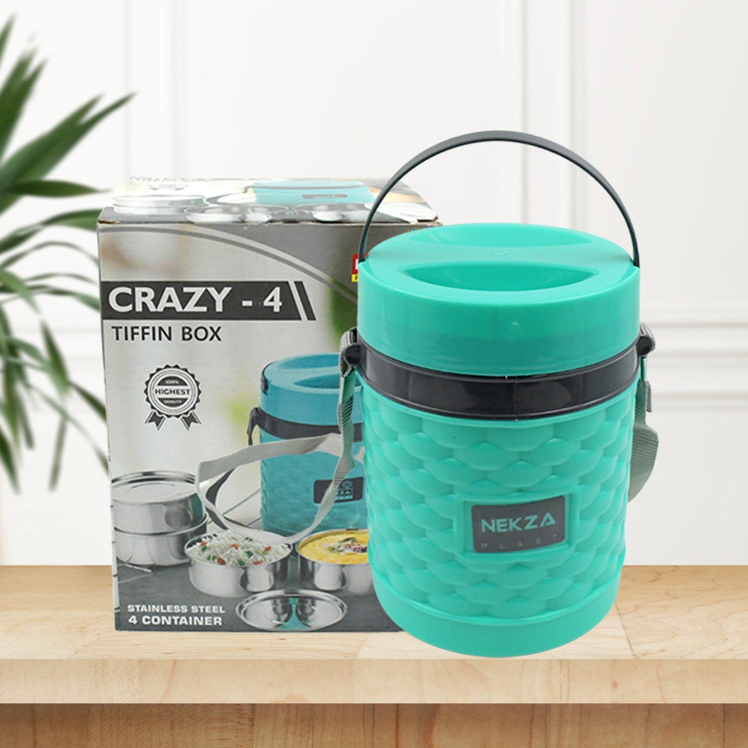 Double Wall Insulated Tiffin with Handle (1 Pc): Stackable, Hot Food Container - Shivani Jaswal Double Wall Insulated Tiffin with Handle (1 Pc): Stackable, Hot Food Container