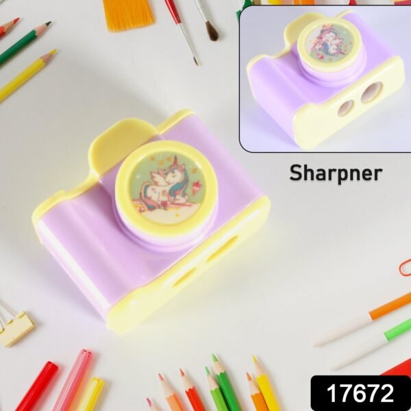 Camera Shape Pencil Sharpener â€“ Stylish & Lightweight Manual Sharpener for Kids & Office Use (1 Pc)