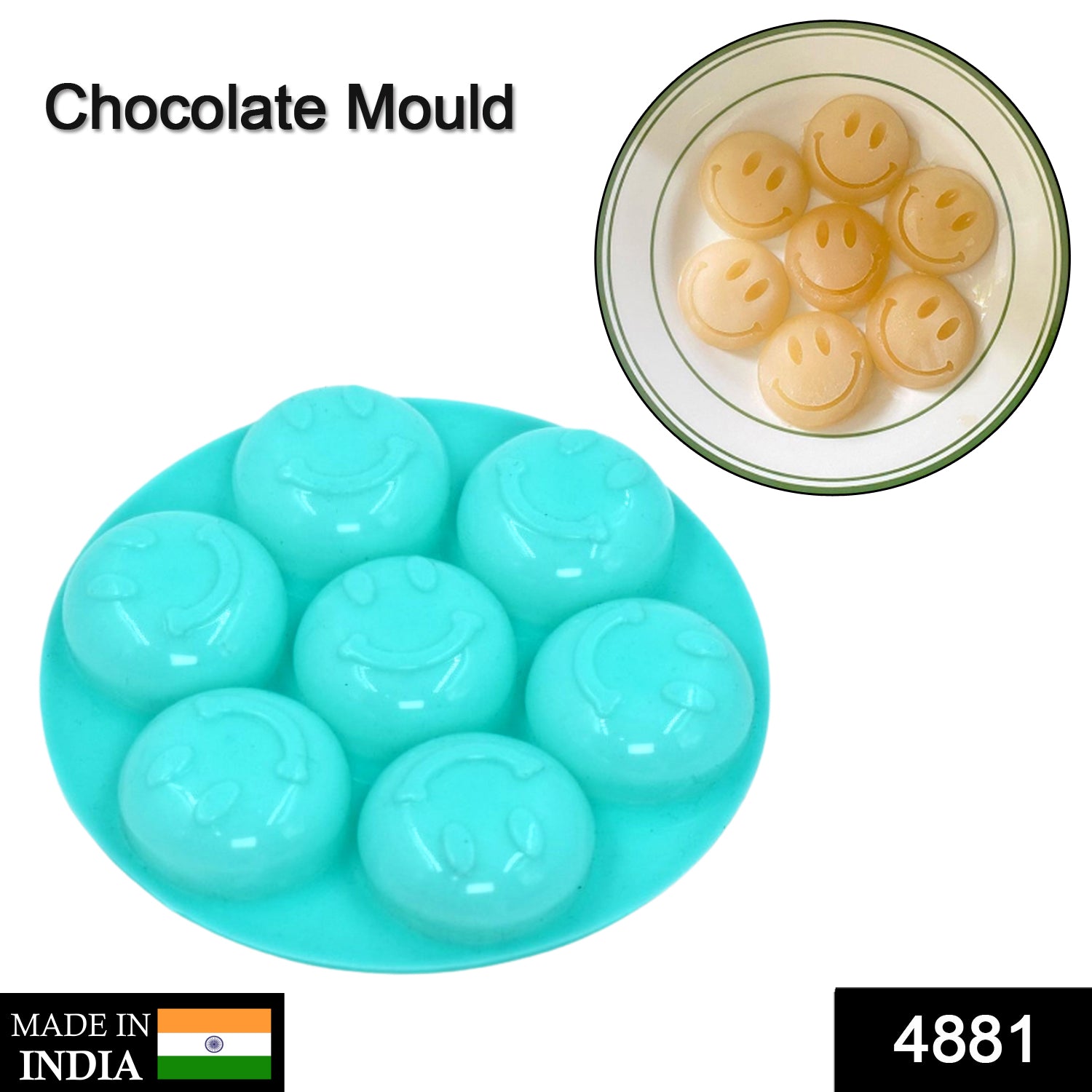 7cavity smiley shape chocolate mold tray cake baking mold Flexible silicone chocolate making tool - Shivani Jaswal 7cavity smiley shape chocolate mold tray cake baking mold Flexible silicone chocolate making tool