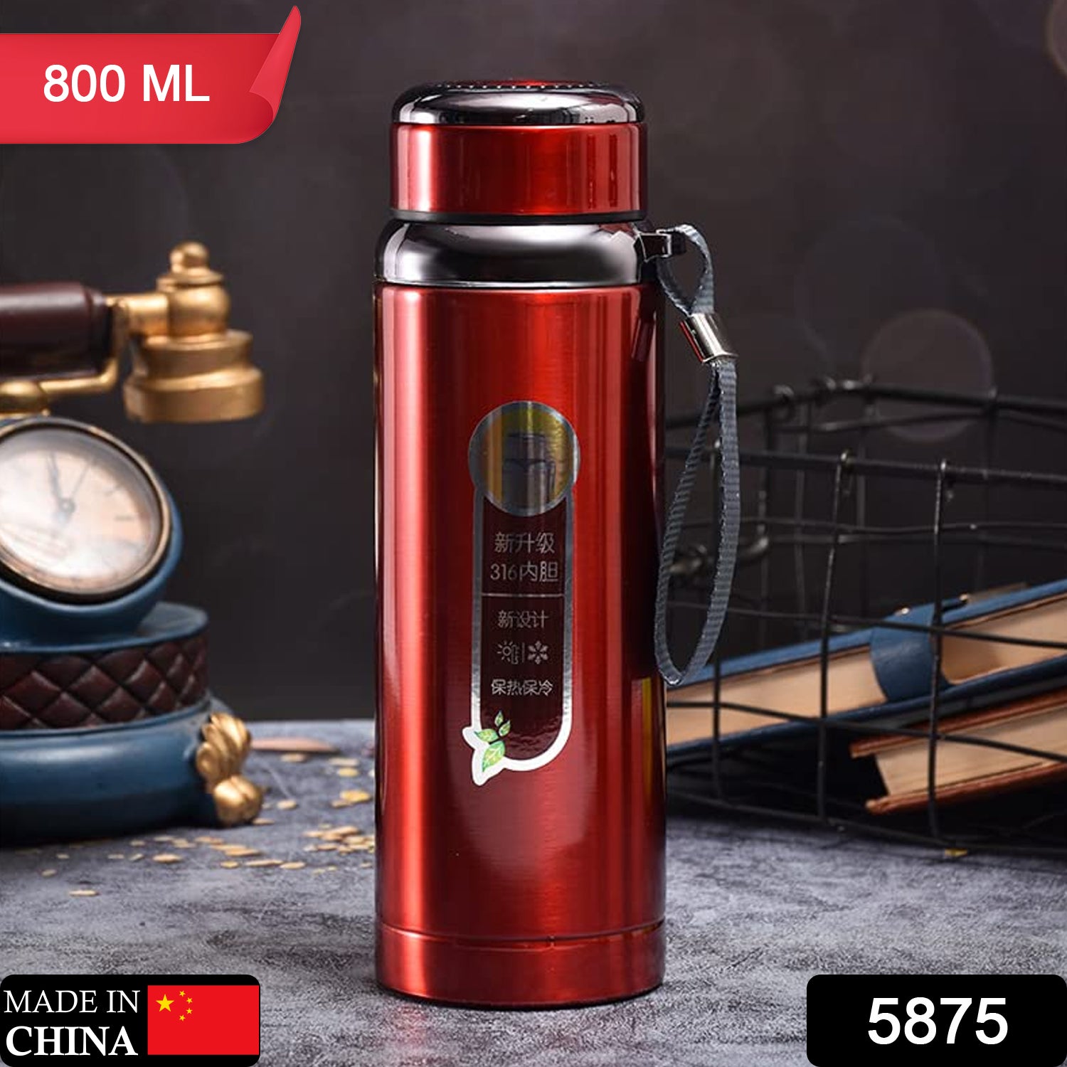 800ml Stainless Steel Water Bottle – Leak-Proof Thermos Flask for Travel, Gym, Office, Home Use (1 Pc) - Shivani Jaswal 800ml Stainless Steel Water Bottle – Leak-Proof Thermos Flask for Travel, Gym, Office, Home Use (1 Pc)