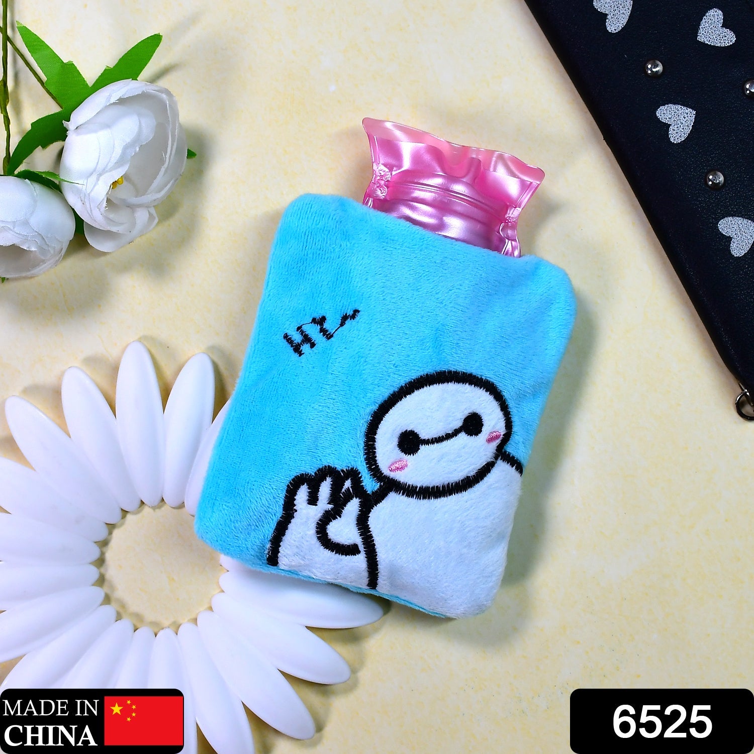 Blue Baymax Small Hot Water Bag with Cover for Pain Relief - Shivani Jaswal Blue Baymax Small Hot Water Bag with Cover for Pain Relief
