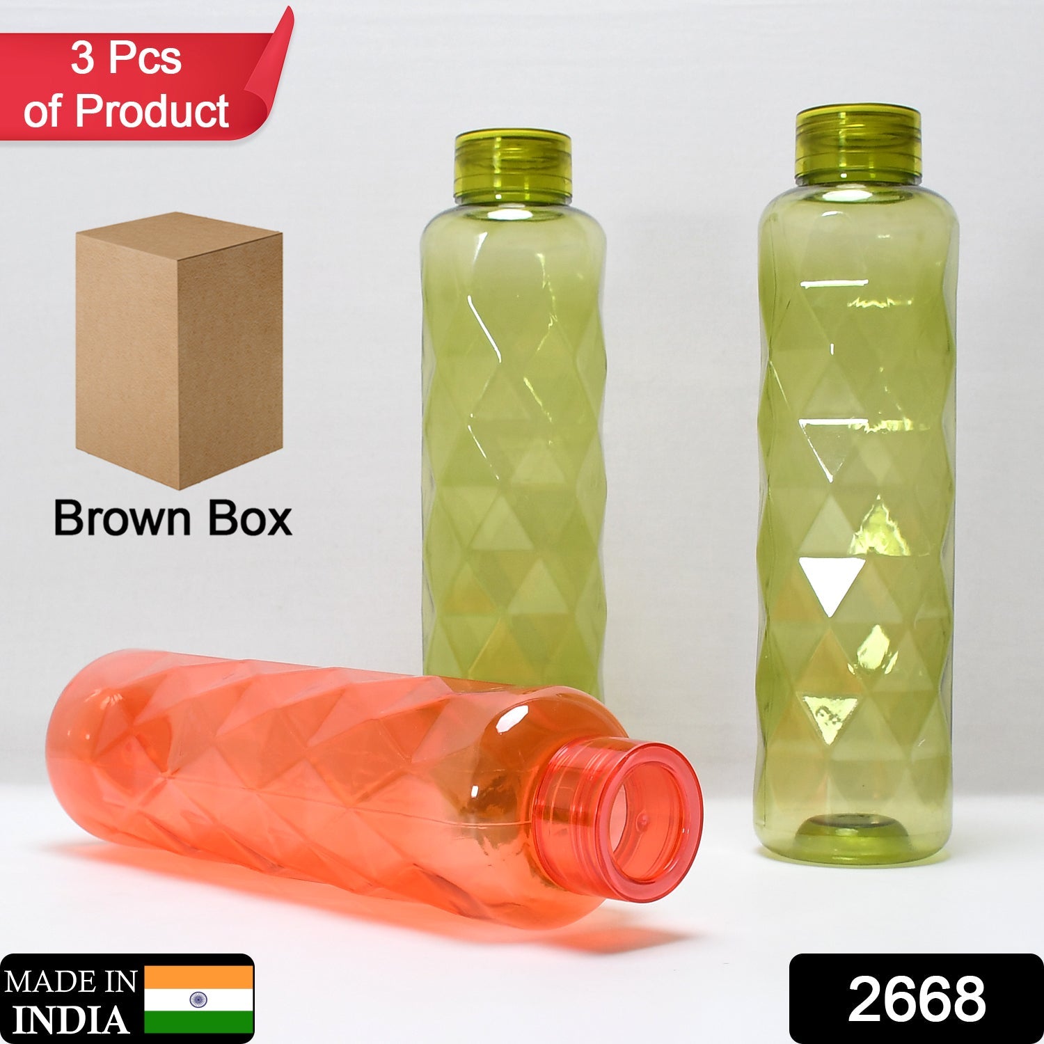 3Pc Set Diamond Cut Bottle Used for storing water and beverages purposes for people. - Shivani Jaswal 3Pc Set Diamond Cut Bottle Used for storing water and beverages purposes for people.