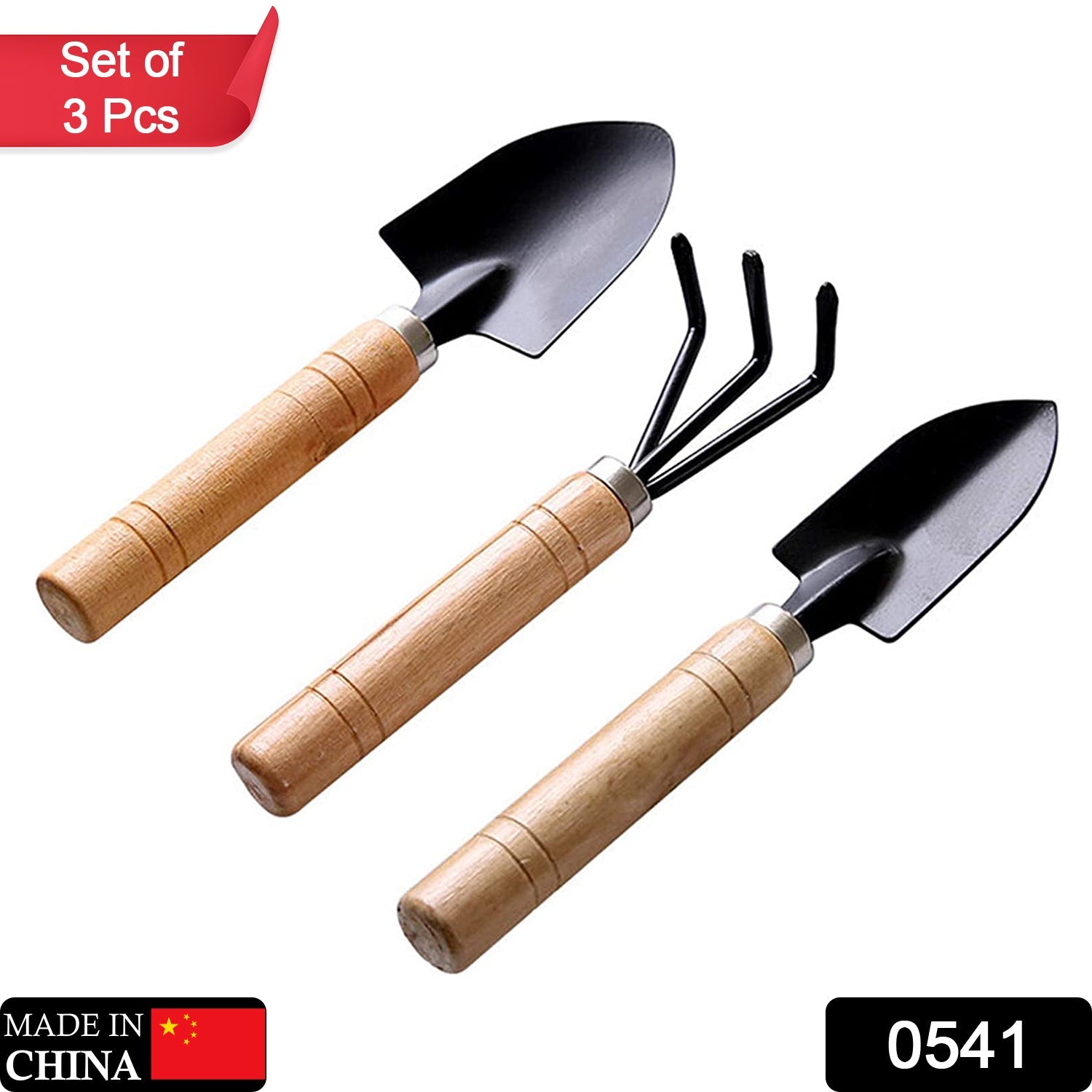 Small sized Hand Cultivator, Small Trowel, Garden Fork (Set of 3) - Shivani Jaswal Small sized Hand Cultivator, Small Trowel, Garden Fork (Set of 3)