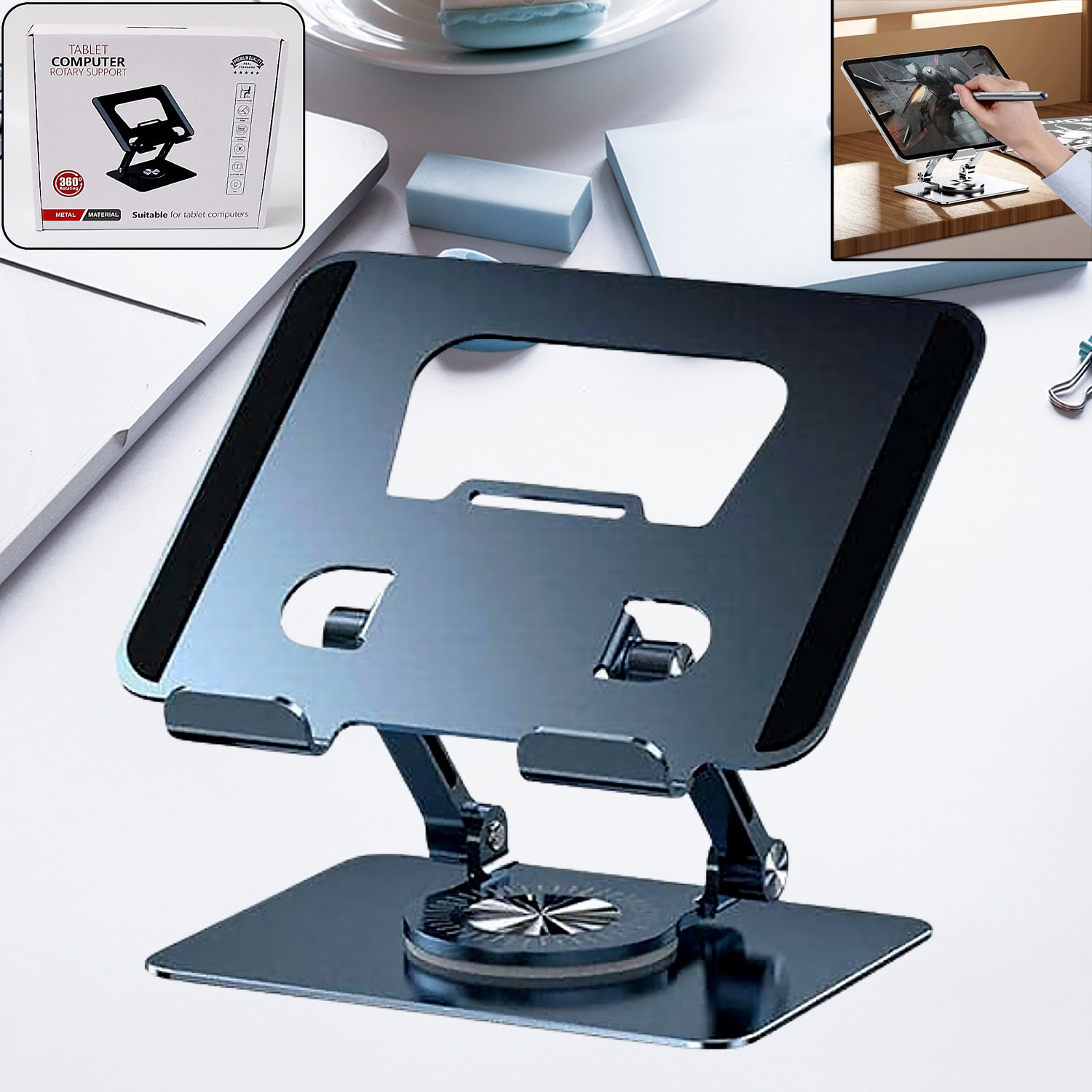 Aluminum Alloy 360°Rotating Bracket, Adjustable Laptop Stand, Portable Foldable Ergonomic Laptop Support - Shivani Jaswal Aluminum Alloy 360°Rotating Bracket, Adjustable Laptop Stand, Portable Foldable Ergonomic Laptop Support