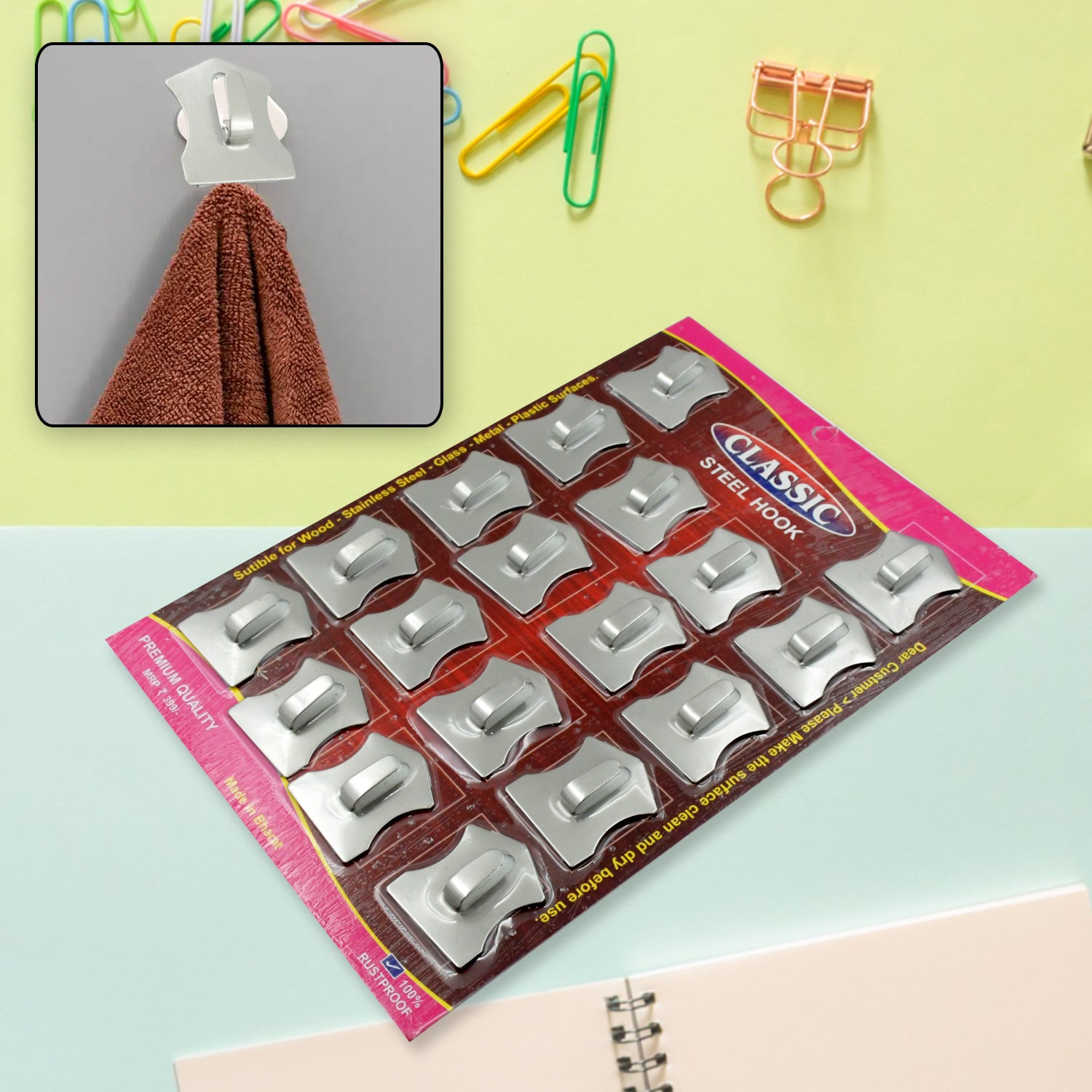 18-Piece Stainless Steel Wall Hooks: Organize Your Home Effortlessly - Shivani Jaswal 18-Piece Stainless Steel Wall Hooks: Organize Your Home Effortlessly