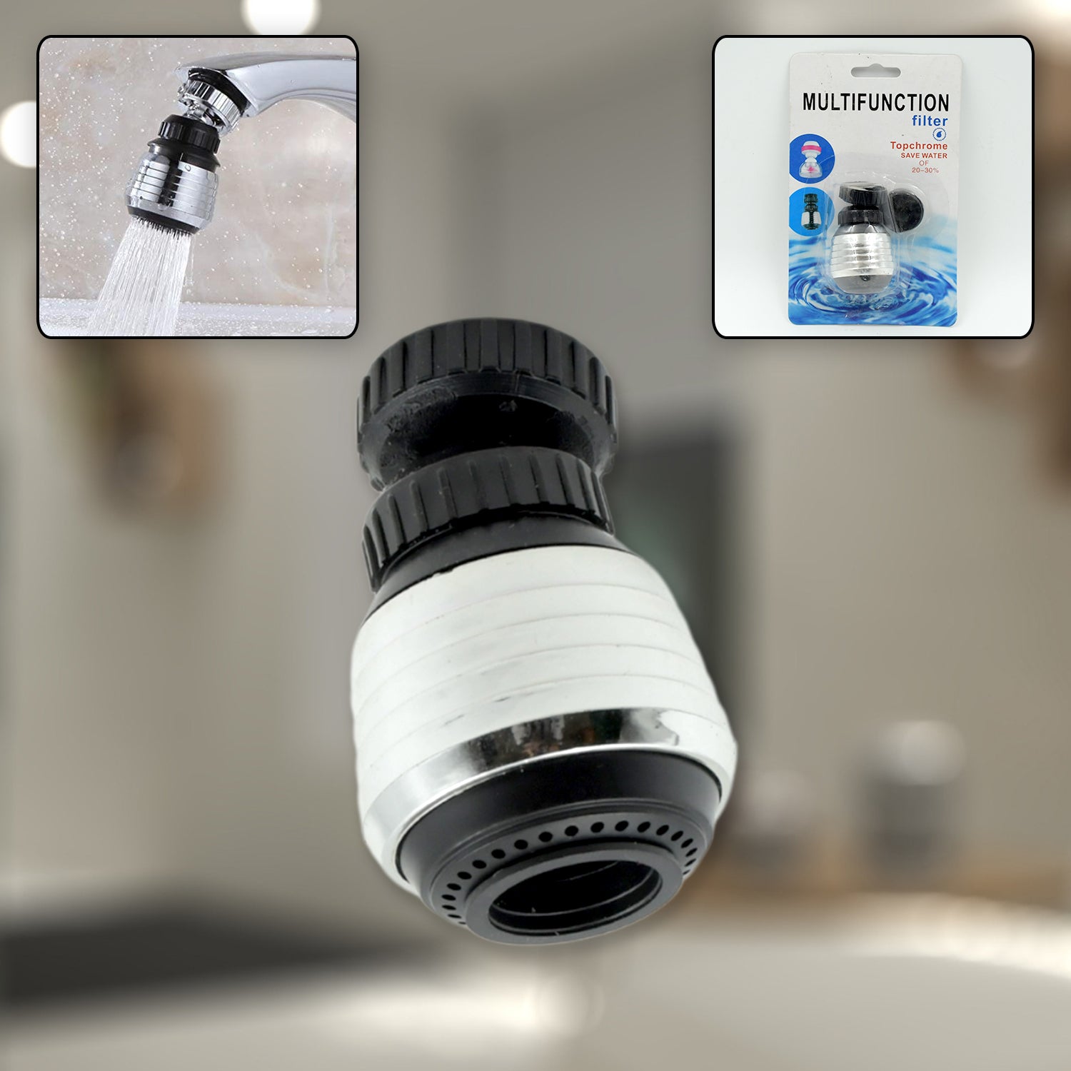 Faucet Bubbler, Faucet Aerator, Water Filter 360° Sink Use for Kitchen, Bathroom, Home Use, High Pressure Power Spray, Plating, for Kitchen Bathroom (1 Pc) - Shivani Jaswal Faucet Bubbler, Faucet Aerator, Water Filter 360° Sink Use for Kitchen, Bathroom, Home Use, High Pressure Power Spray, Plating, for Kitchen Bathroom (1 Pc)