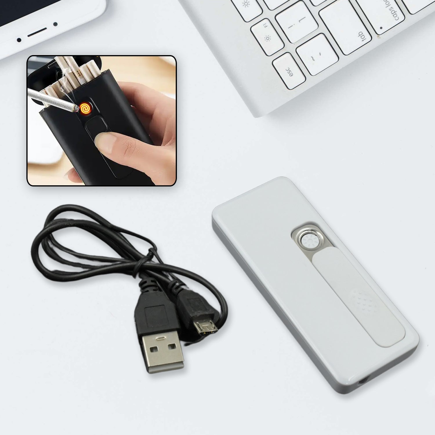 Stylish Electric USB Lighter for Men & Women (Rechargeable, Windproof) - Shivani Jaswal Stylish Electric USB Lighter for Men & Women (Rechargeable, Windproof)