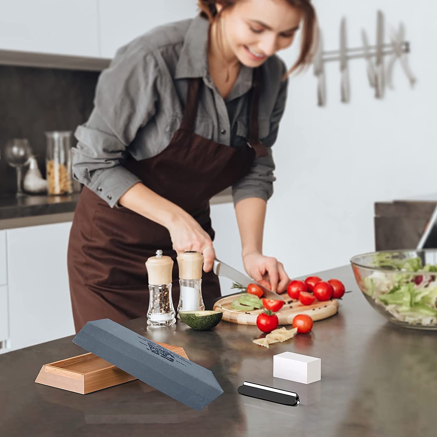 Silicon Carbide German Combination Stone, Dual Sided Stone for Knife and Tools Sharpening with Safety Case - Shivani Jaswal Silicon Carbide German Combination Stone, Dual Sided Stone for Knife and Tools Sharpening with Safety Case