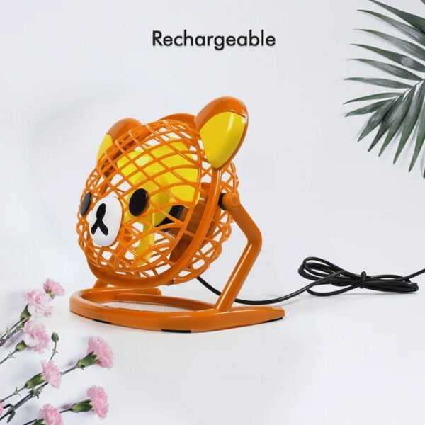 Stylish & Silent: Teddy Bear USB Fan for Any Space Ã¢â‚¬â€œ Adjustable Cooling!