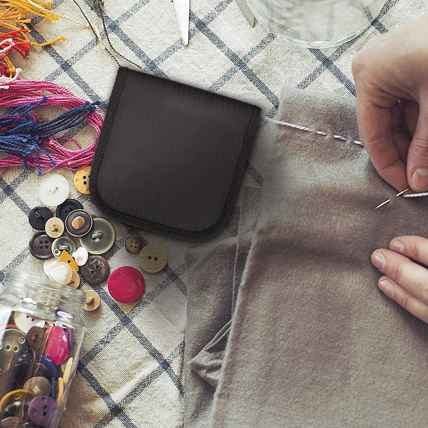 48 Pc Purse Sewing Set used for sewing of clothes and fabrics including all home purposes. - Shivani Jaswal 48 Pc Purse Sewing Set used for sewing of clothes and fabrics including all home purposes.