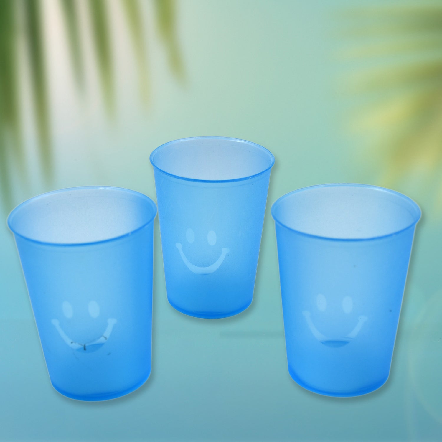 Reusable Plastic Drinking Tumblers - 4-Piece Transparent Water Cup Set for Kitchen & Dining - Shivani Jaswal Reusable Plastic Drinking Tumblers - 4-Piece Transparent Water Cup Set for Kitchen & Dining