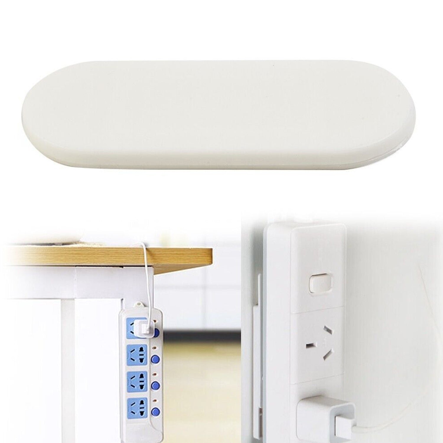 Self Adhesive No Hole Wall Mount, Reusable, Non Residue Plug Organizer For Home Office & Multiuse Device, Wall Socket Holder Power Strip Holder Wall Mount Wall Hanging - Shivani Jaswal Self Adhesive No Hole Wall Mount, Reusable, Non Residue Plug Organizer For Home Office & Multiuse Device, Wall Socket Holder Power Strip Holder Wall Mount Wall Hanging