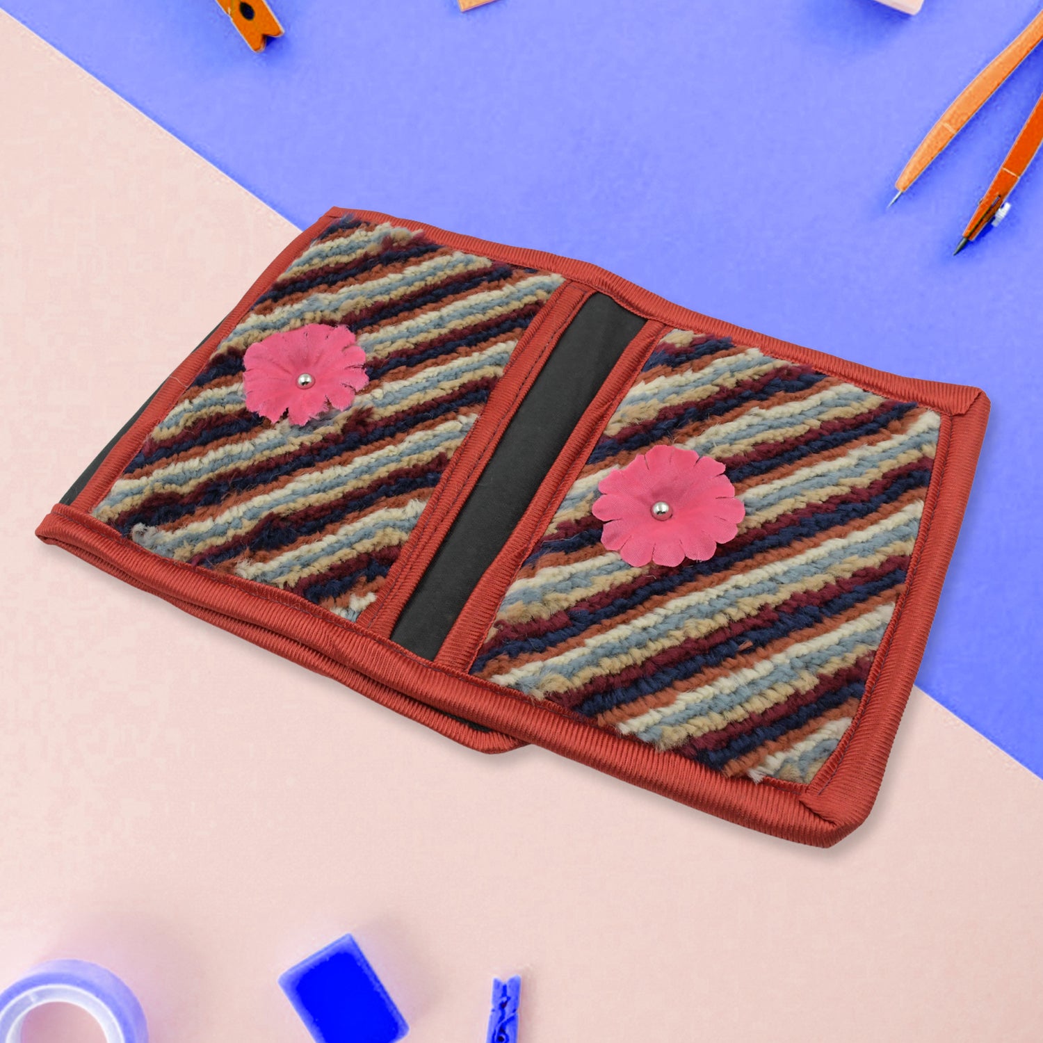 Foldable Hanging Organizer with 3 Pockets - Wall Hanging Letter Holder - Shivani Jaswal Foldable Hanging Organizer with 3 Pockets - Wall Hanging Letter Holder