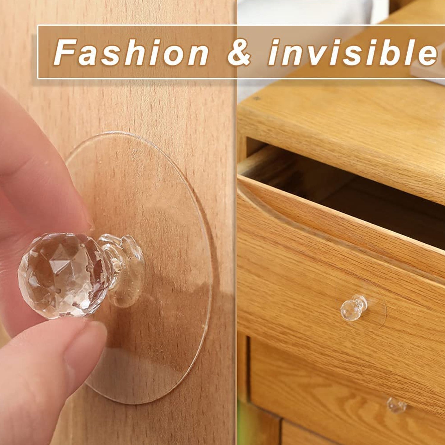Clear Diamond Crystal Cabinet Knob & Pull Handle (1 Pc) - Shivani Jaswal Clear Diamond Crystal Cabinet Knob & Pull Handle (1 Pc)