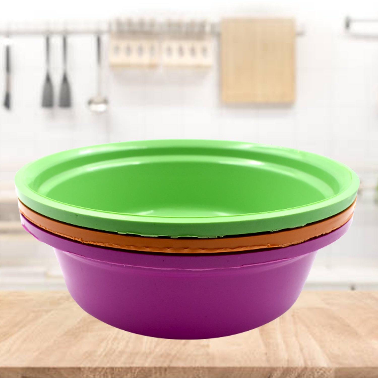 Household Storage Plastic Round Bowl / Tub / Basket / Bucket set - Pack of 3 - Shivani Jaswal Household Storage Plastic Round Bowl / Tub / Basket / Bucket set - Pack of 3