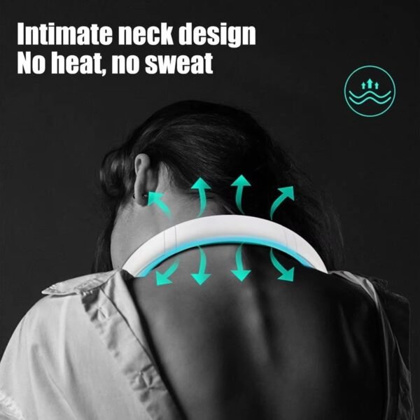 Portable USB Rechargeable Neck Fan Ã¢â‚¬â€œ Wearable, 3 Speeds, Headphone Design