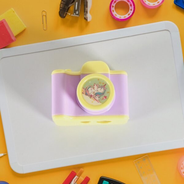 Camera Shape Pencil Sharpener â€“ Stylish & Lightweight Manual Sharpener for Kids & Office Use (1 Pc)