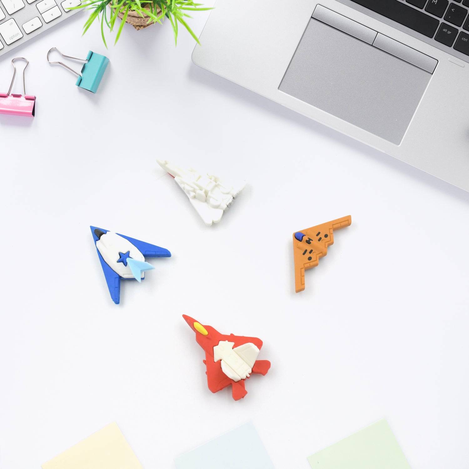 Fun Erasers for Kids: Gun & Plane Shapes (4-Pack, Gift Set) - Shivani Jaswal Fun Erasers for Kids: Gun & Plane Shapes (4-Pack, Gift Set)