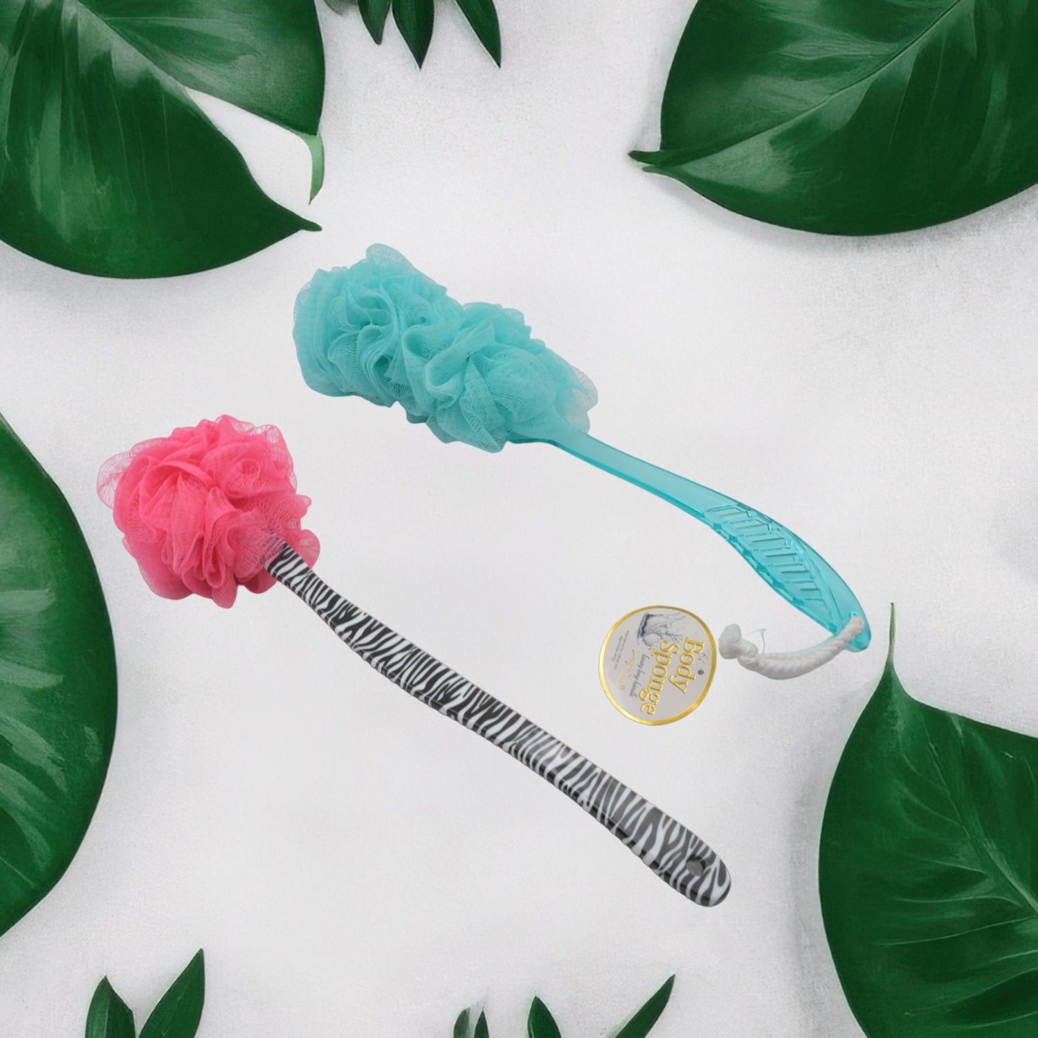 Long Handle Shower Puff Pouf Sponge Exfoliating Mesh Brush Scrubber,Bath Loofah Bath Scrubber for Body Shower Loofah Brushes, Body Bath Brush for Women and Men, Bathroom Shower Accessories (Mix 1 Pc) - Shivani Jaswal Long Handle Shower Puff Pouf Sponge Exfoliating Mesh Brush Scrubber,Bath Loofah Bath Scrubber for Body Shower Loofah Brushes, Body Bath Brush for Women and Men, Bathroom Shower Accessories (Mix 1 Pc)