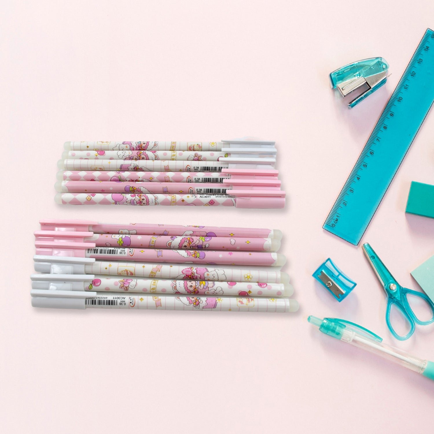 Erasable gel ink pen 12 Pcs/ Fancy Cute Blue Gel Pen with attached Magic Wipe Eraser Gel Pen, Stationery for Office School Writing Examination Supplies Tool, Return Gifts For Kids, Birthday Gifts - Shivani Jaswal Erasable gel ink pen 12 Pcs/ Fancy Cute Blue Gel Pen with attached Magic Wipe Eraser Gel Pen, Stationery for Office School Writing Examination Supplies Tool, Return Gifts For Kids, Birthday Gifts