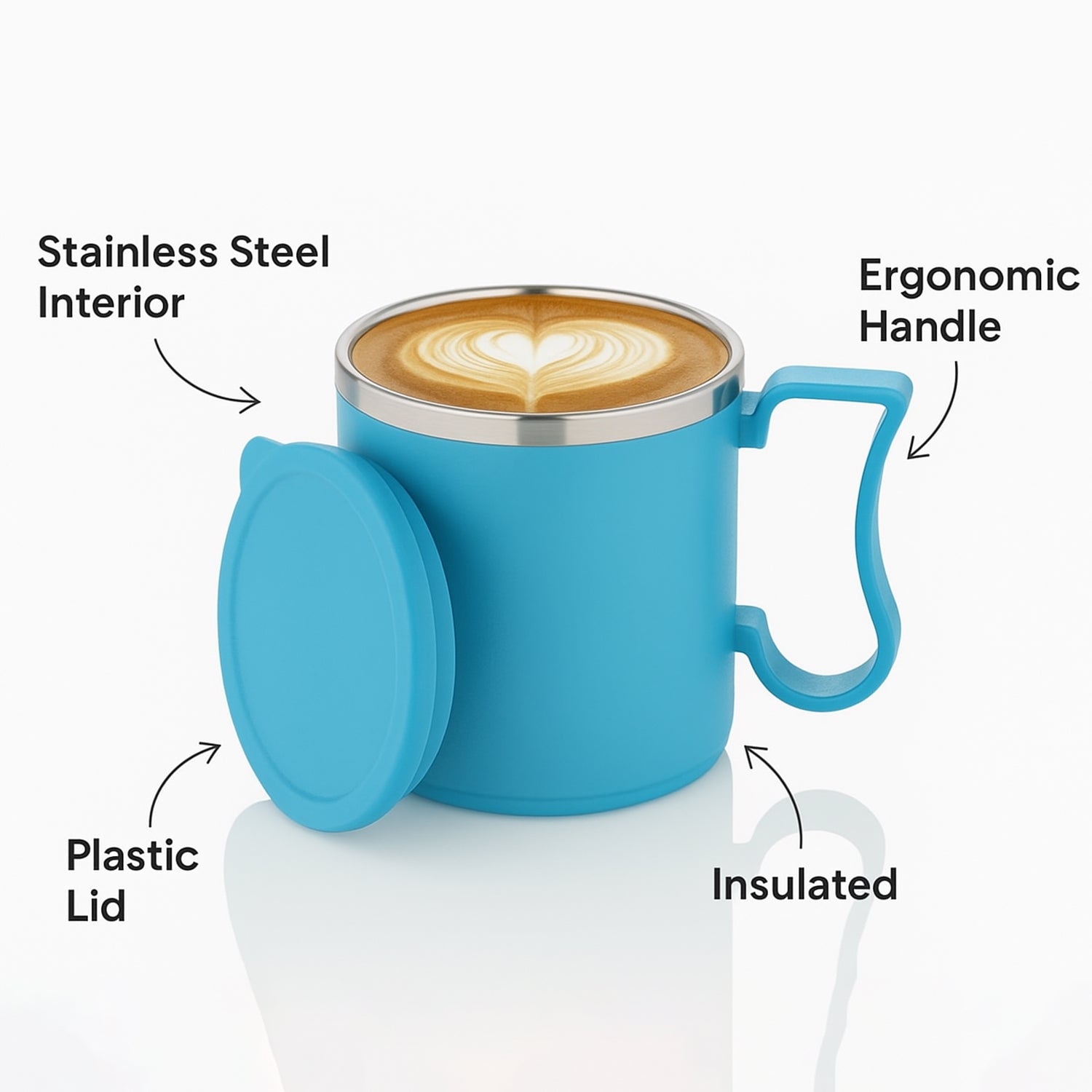 300ml Stainless Steel Mug: Insulated, Leakproof Lid, Hot/Cold Drinks (Mix Color) - Shivani Jaswal 300ml Stainless Steel Mug: Insulated, Leakproof Lid, Hot/Cold Drinks (Mix Color)