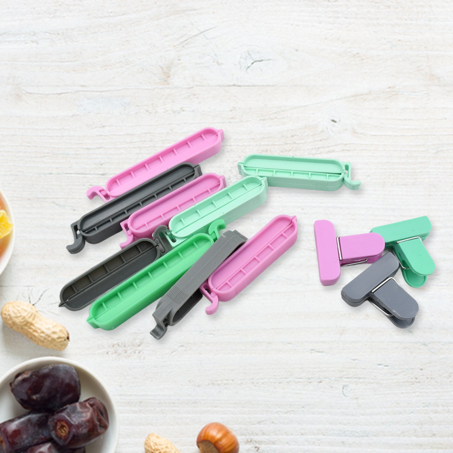 12 Pieces Food Clips, Plastic Food Bag Clips Reusable Bag Clips for Food Storage Colorful Sealing Clips for Snack, Coffee, Home, Kitchen, Travel, Camping - Shivani Jaswal 12 Pieces Food Clips, Plastic Food Bag Clips Reusable Bag Clips for Food Storage Colorful Sealing Clips for Snack, Coffee, Home, Kitchen, Travel, Camping