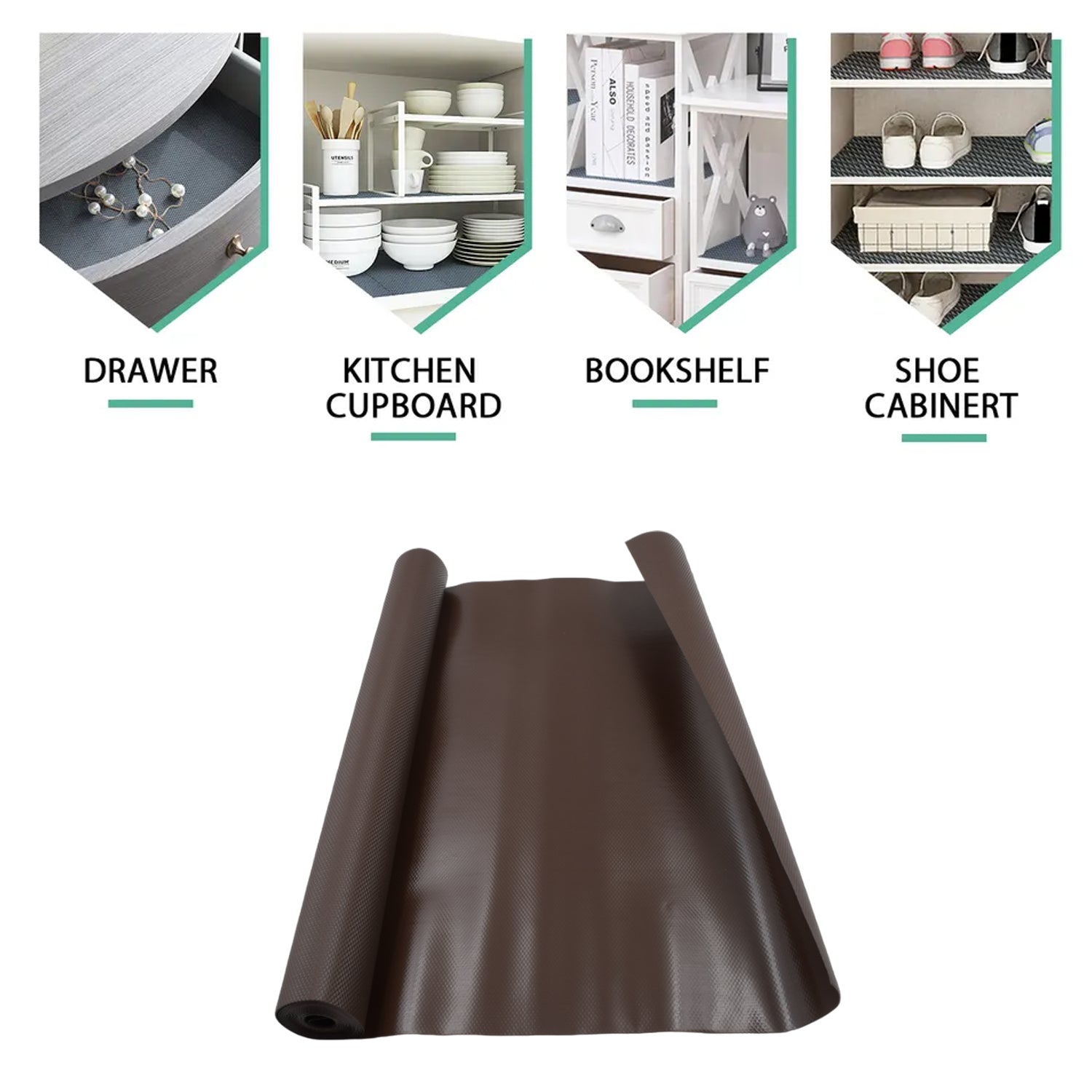 Multipurpose Anti-Slip Mat Liner Roll for Kitchen, Bathroom, Fridge & Shelves (45cmx3m) - Shivani Jaswal Multipurpose Anti-Slip Mat Liner Roll for Kitchen, Bathroom, Fridge & Shelves (45cmx3m)