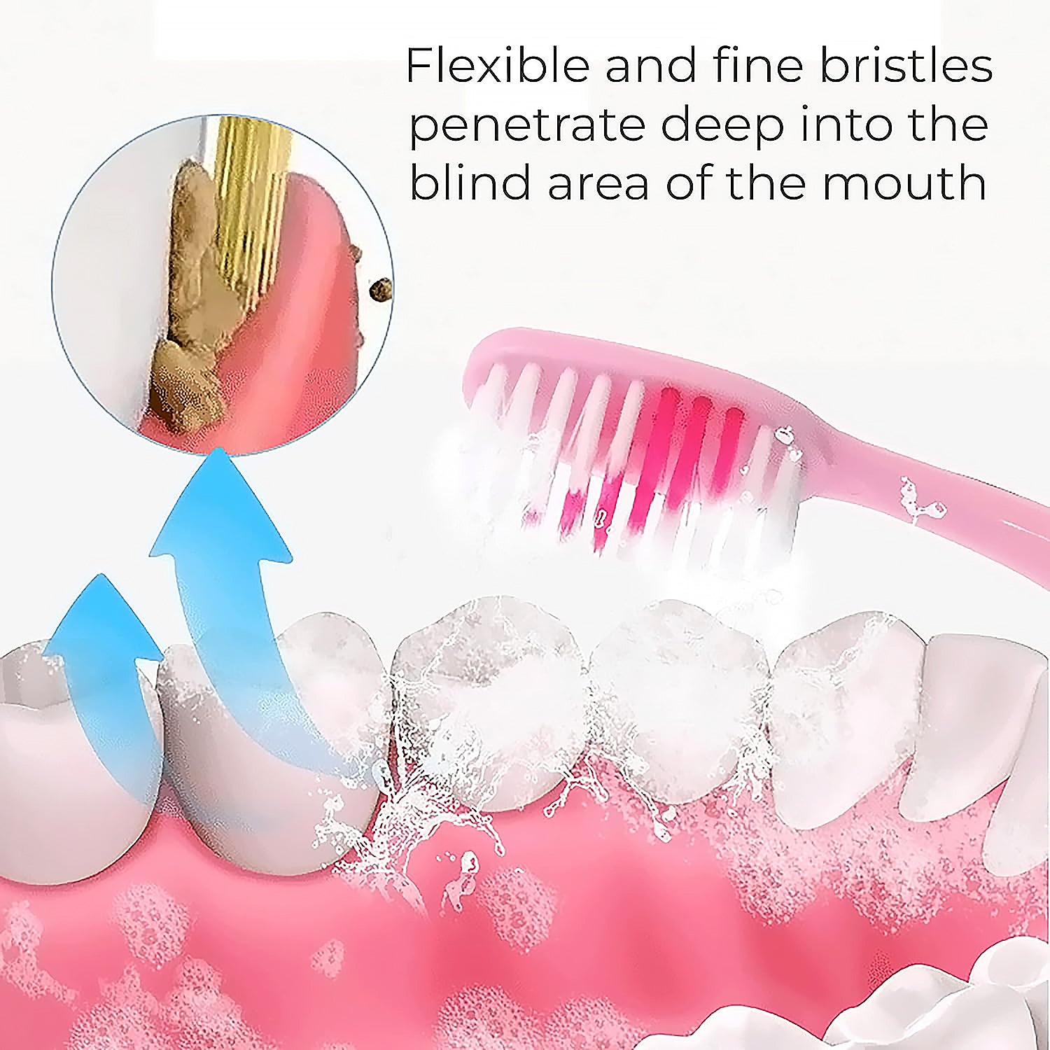 2-in-1 Tooth Brush with Tongue Scraper, Soft Bristle & Long Handle (8Pcs) Soft Toothbrush - Shivani Jaswal 2-in-1 Tooth Brush with Tongue Scraper, Soft Bristle & Long Handle (8Pcs) Soft Toothbrush