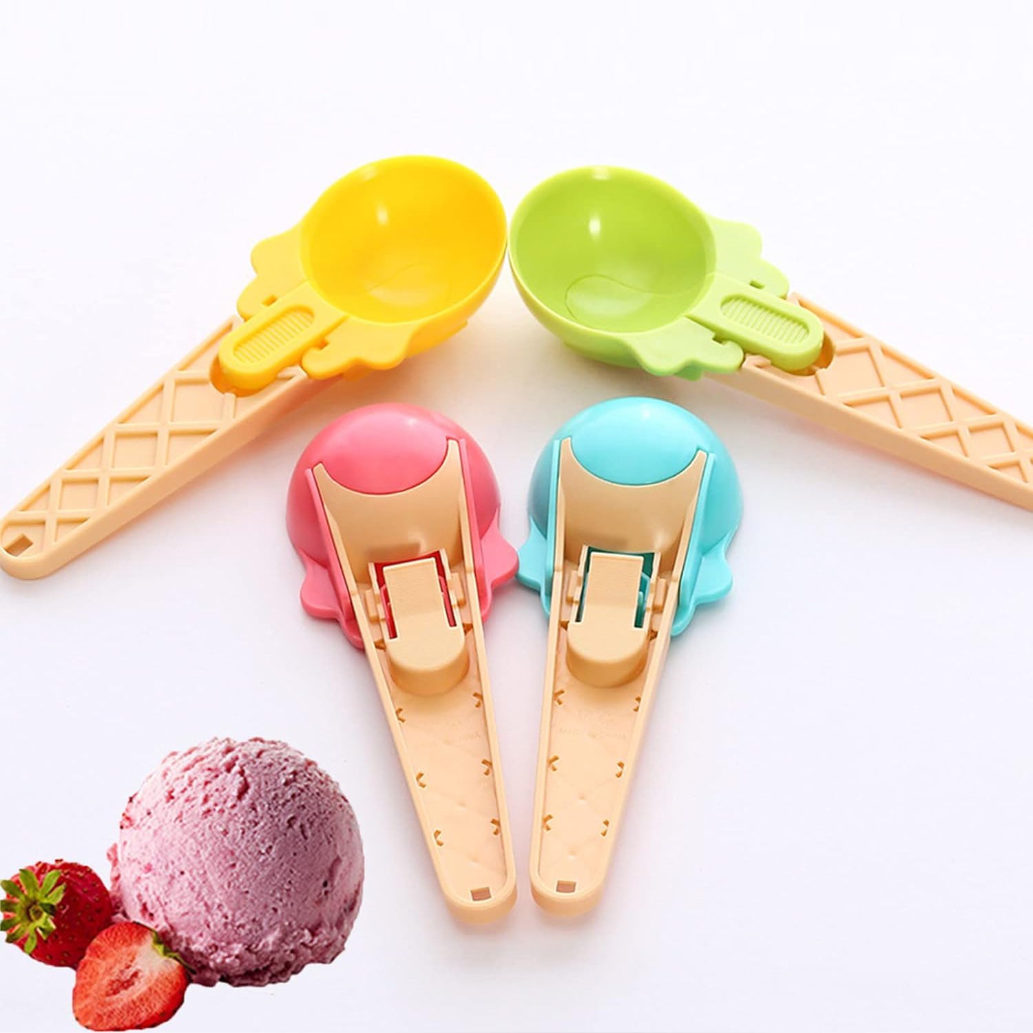 2-Piece Plastic Ice Cream & Watermelon Scooper with Trigger Dipper - Shivani Jaswal 2-Piece Plastic Ice Cream & Watermelon Scooper with Trigger Dipper
