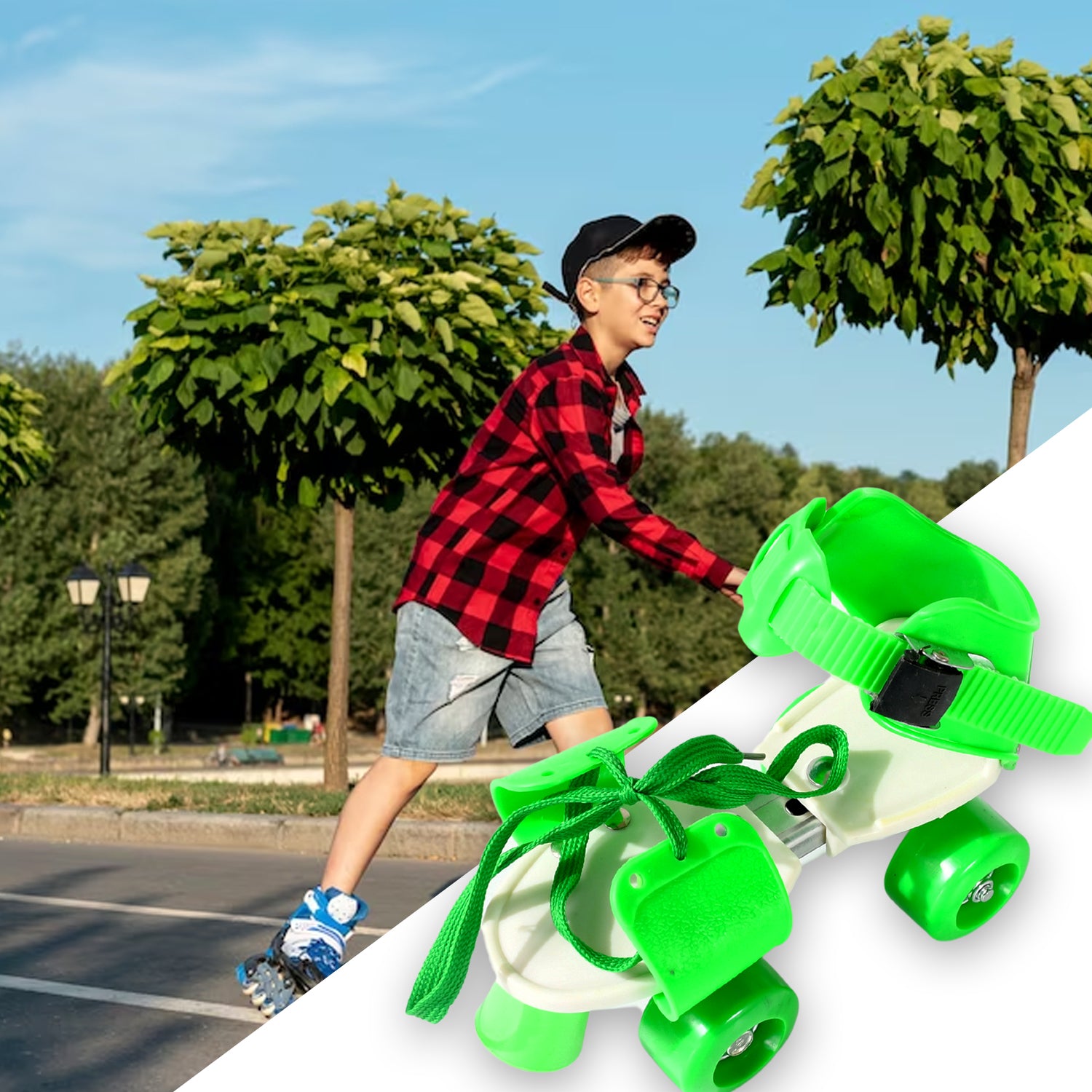 Roller Skates for Kids, Very Adjustable & Comfortable to Use / Roller Skate, Skating / (Pair of 1) - Shivani Jaswal Roller Skates for Kids, Very Adjustable & Comfortable to Use / Roller Skate, Skating / (Pair of 1)ÂÂ