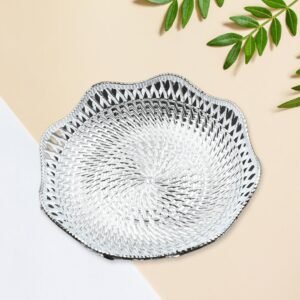Round Traditional Multipurpose Mukhwas Serving Tray â€“ Decorative Platters (1 Pc)