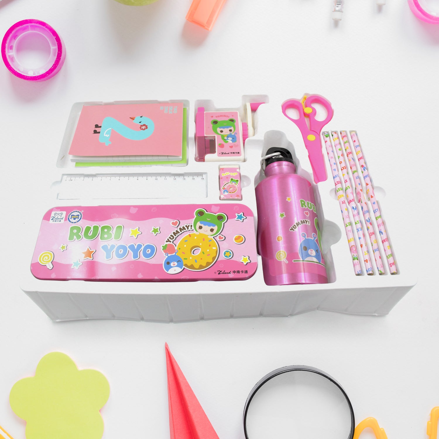 12-Piece Stationery Set: Pencil Box, Pencils, Erasers & More - Shivani Jaswal 12-Piece Stationery Set: Pencil Box, Pencils, Erasers & More