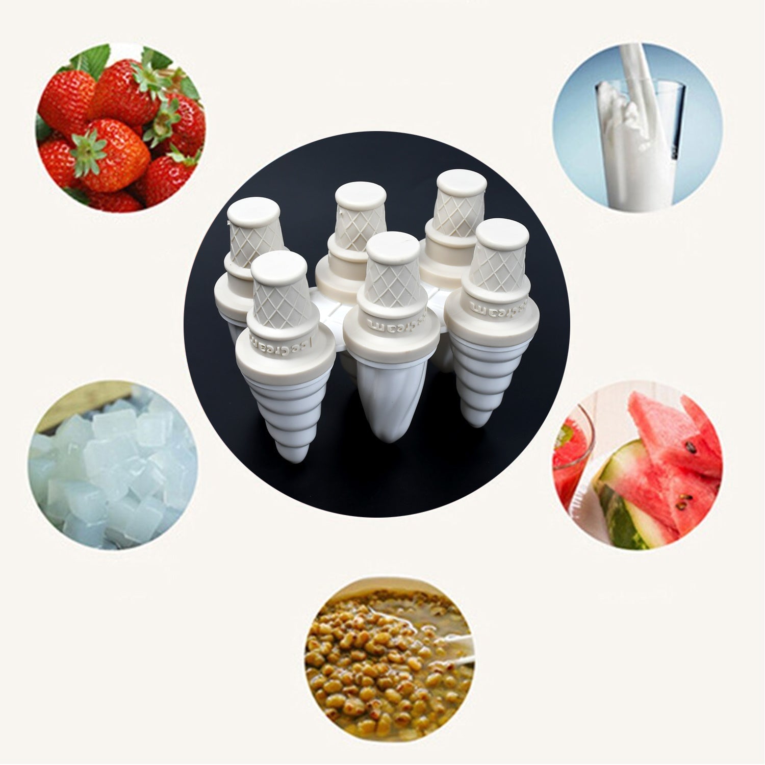 Ice Candy Maker Mold for Ice Cream at Home or Restaurants (6 Pc) - Shivani Jaswal Ice Candy Maker Mold for Ice Cream at Home or Restaurants (6 Pc)