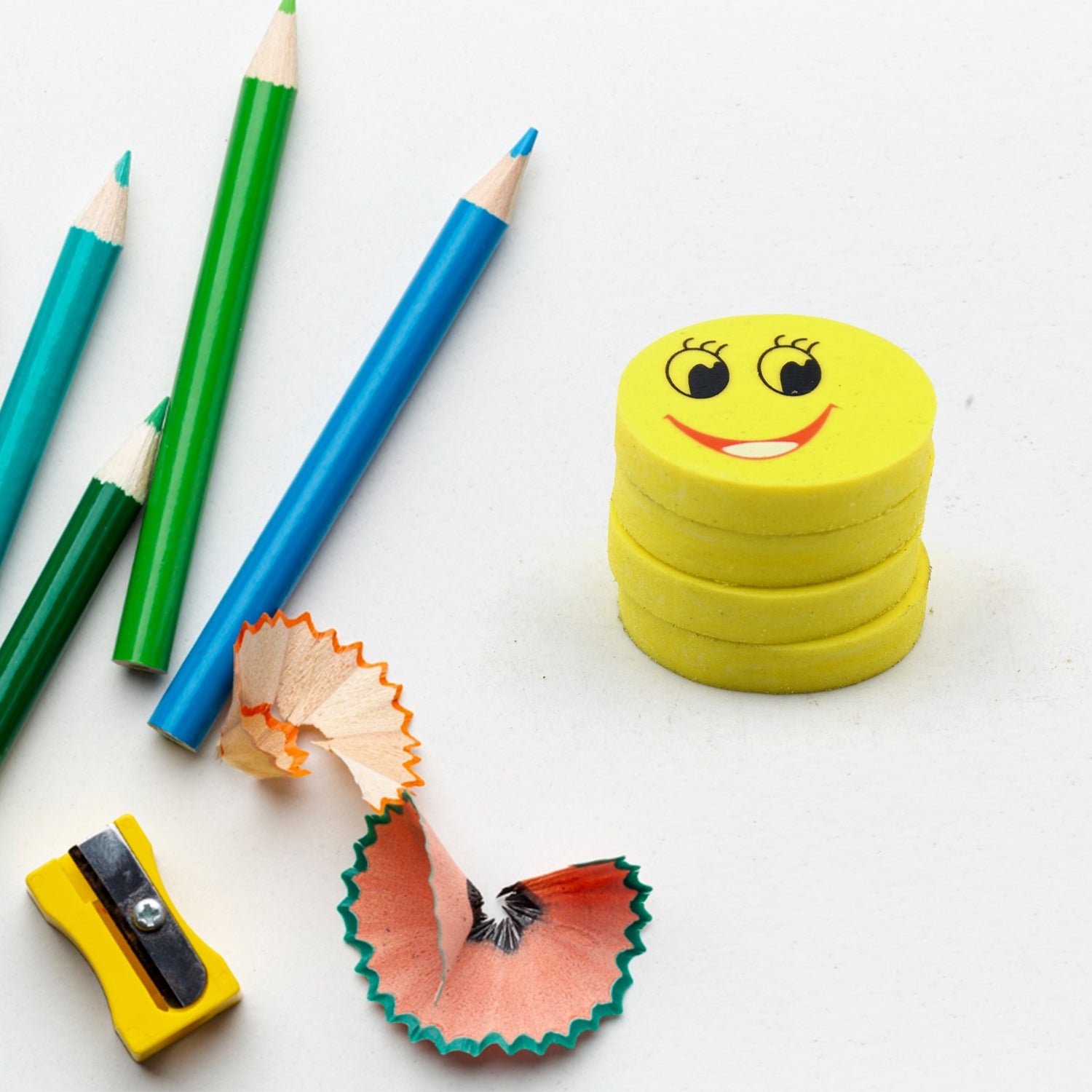 Cute Smile Emoji Eraser Set – Perfect for Kids (4pc Set) - Shivani Jaswal Cute Smile Emoji Eraser Set – Perfect for Kids (4pc Set)
