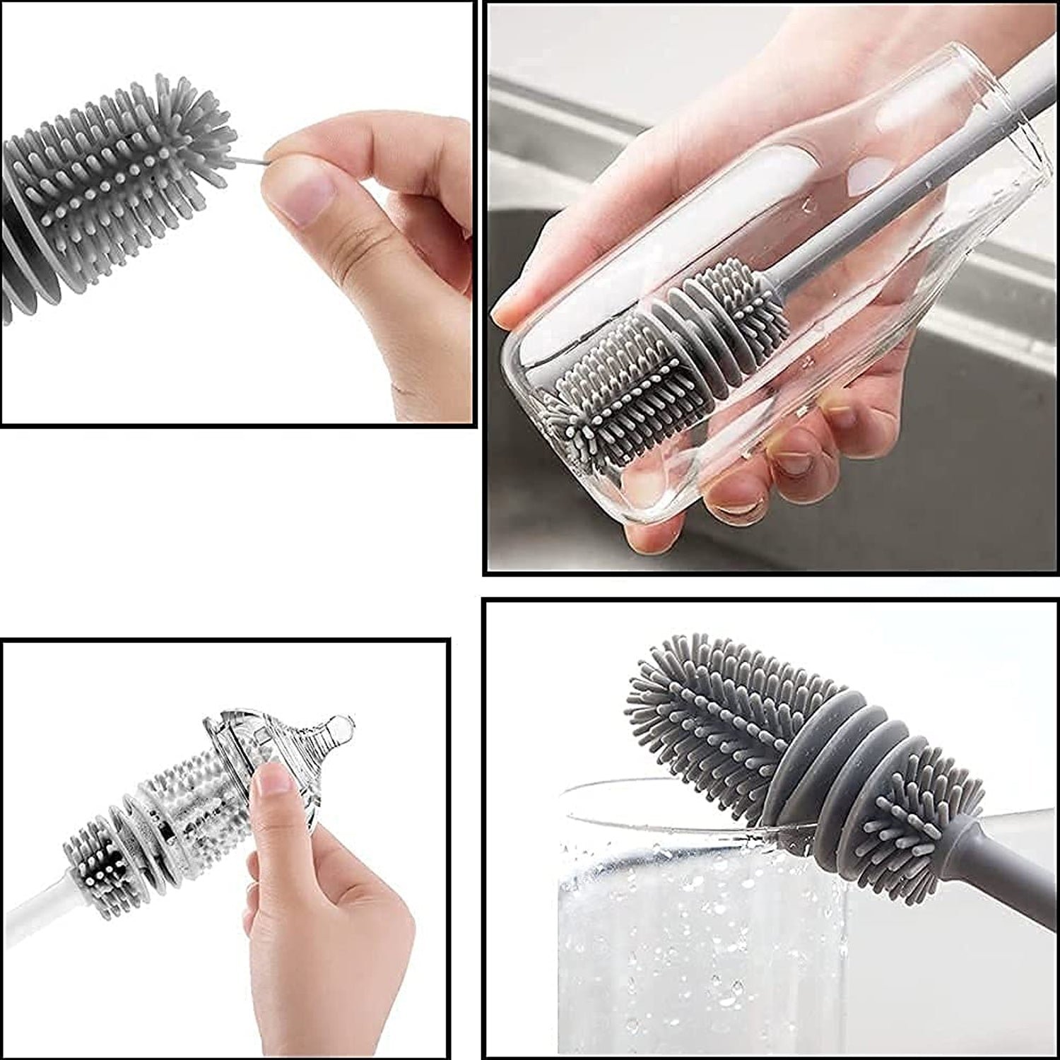 Multipurpose Bottle Cleaning Brush: Kitchen Tool - Shivani Jaswal Multipurpose Bottle Cleaning Brush: Kitchen Tool