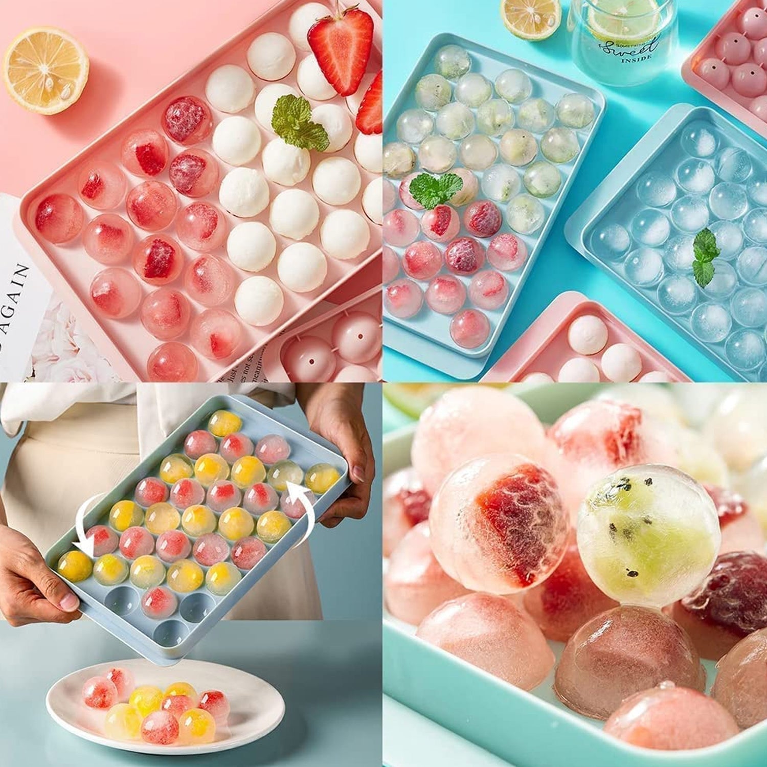 Plastic Round BPA Free Reusable Ice Cube Ice Ball Mold / Lolli Candy Maker (20x12cm) - Shivani Jaswal Plastic Round BPA Free Reusable Ice Cube Ice Ball Mold / Lolli Candy Maker (20x12cm)