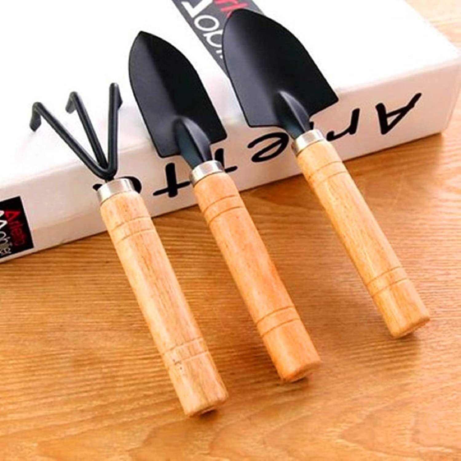 Small sized Hand Cultivator, Small Trowel, Garden Fork (Set of 3) - Shivani Jaswal Small sized Hand Cultivator, Small Trowel, Garden Fork (Set of 3)
