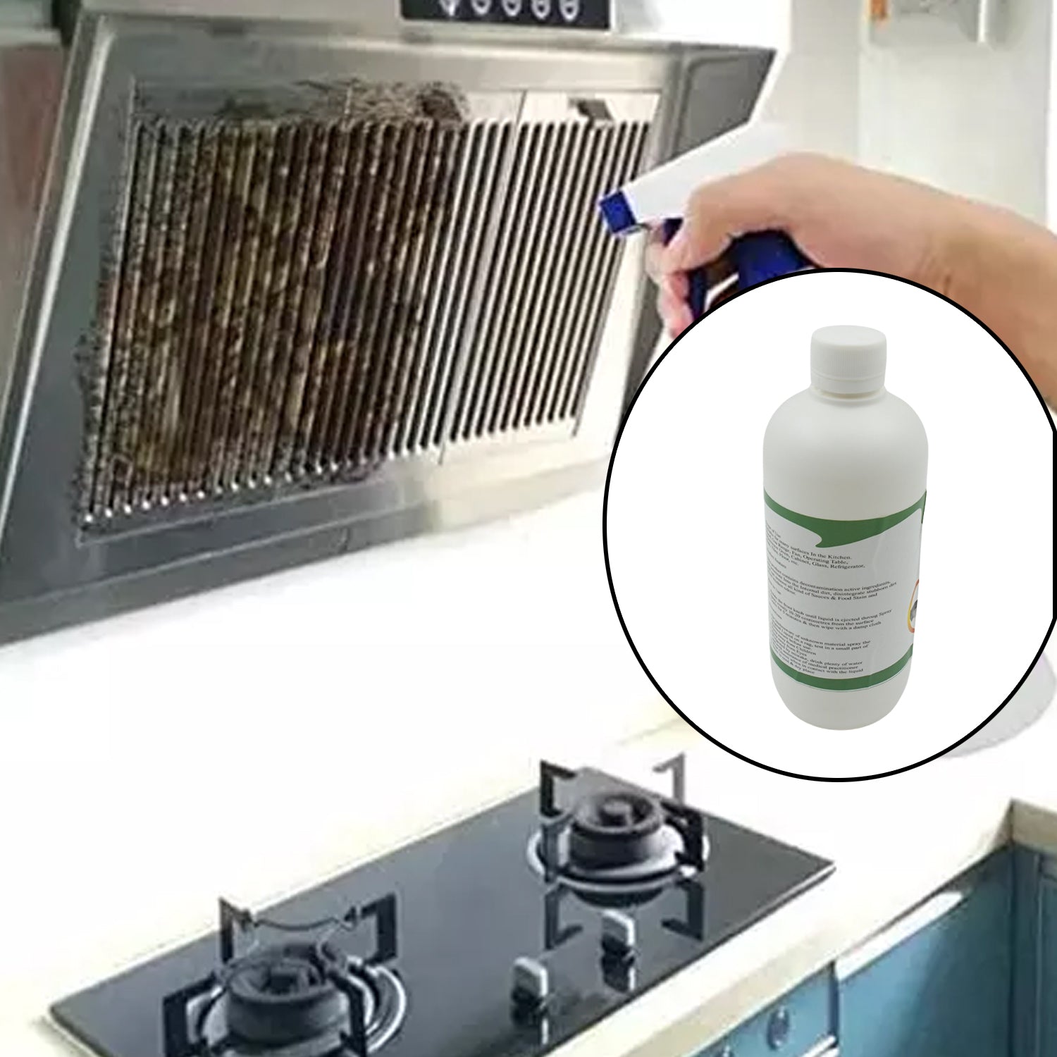 Kitchen Cleaner Spray for Oil & Grease on Stoves (Approx 500ml, Non-toxic) - Shivani Jaswal Kitchen Cleaner Spray for Oil & Grease on Stoves (Approx 500ml, Non-toxic)