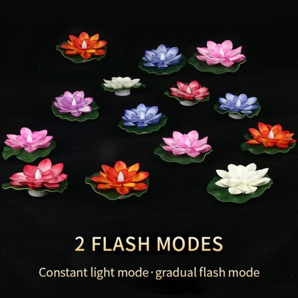 Smokeless LED Lotus Candles (2 Pc): Indoor/Outdoor DÃƒÂ©cor