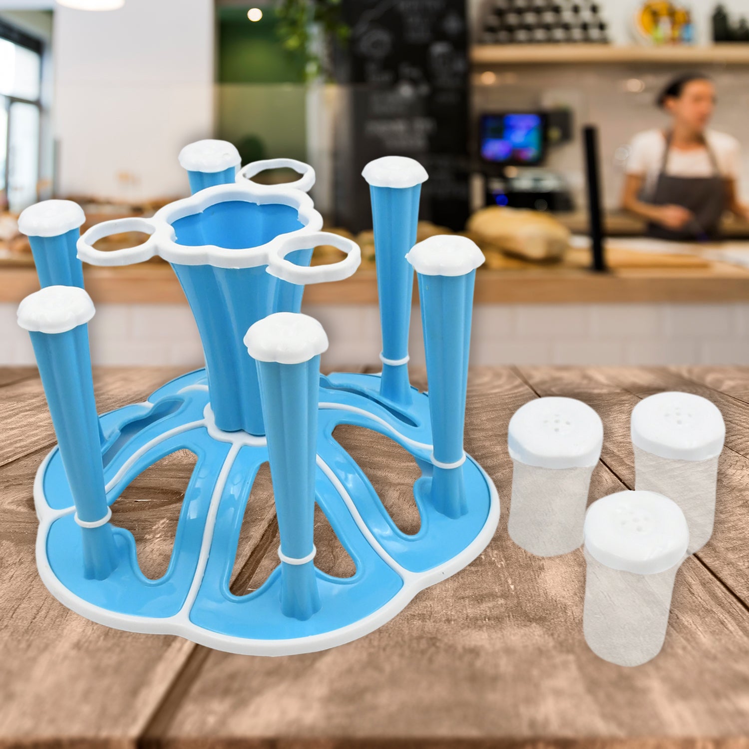 Miracle Plastic Glass Stand for Kitchen & Dining (6-Glass, Spices, Moq - 2 Pc) - Shivani Jaswal Miracle Plastic Glass Stand for Kitchen & Dining (6-Glass, Spices, Moq - 2 Pc)