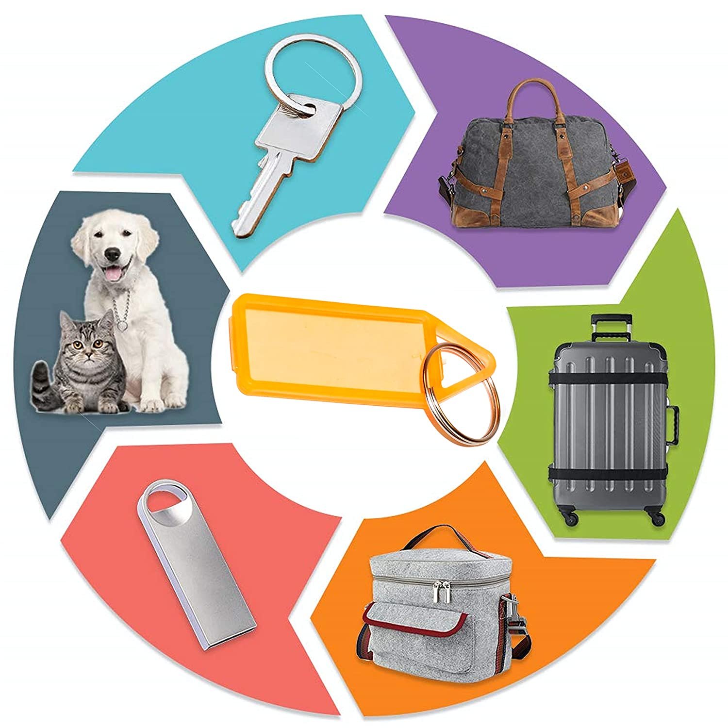 50Pc Keychain Tag Label Used For Decorative Purpose On Keys And All. - Shivani Jaswal 50Pc Keychain Tag Label Used For Decorative Purpose On Keys And All.