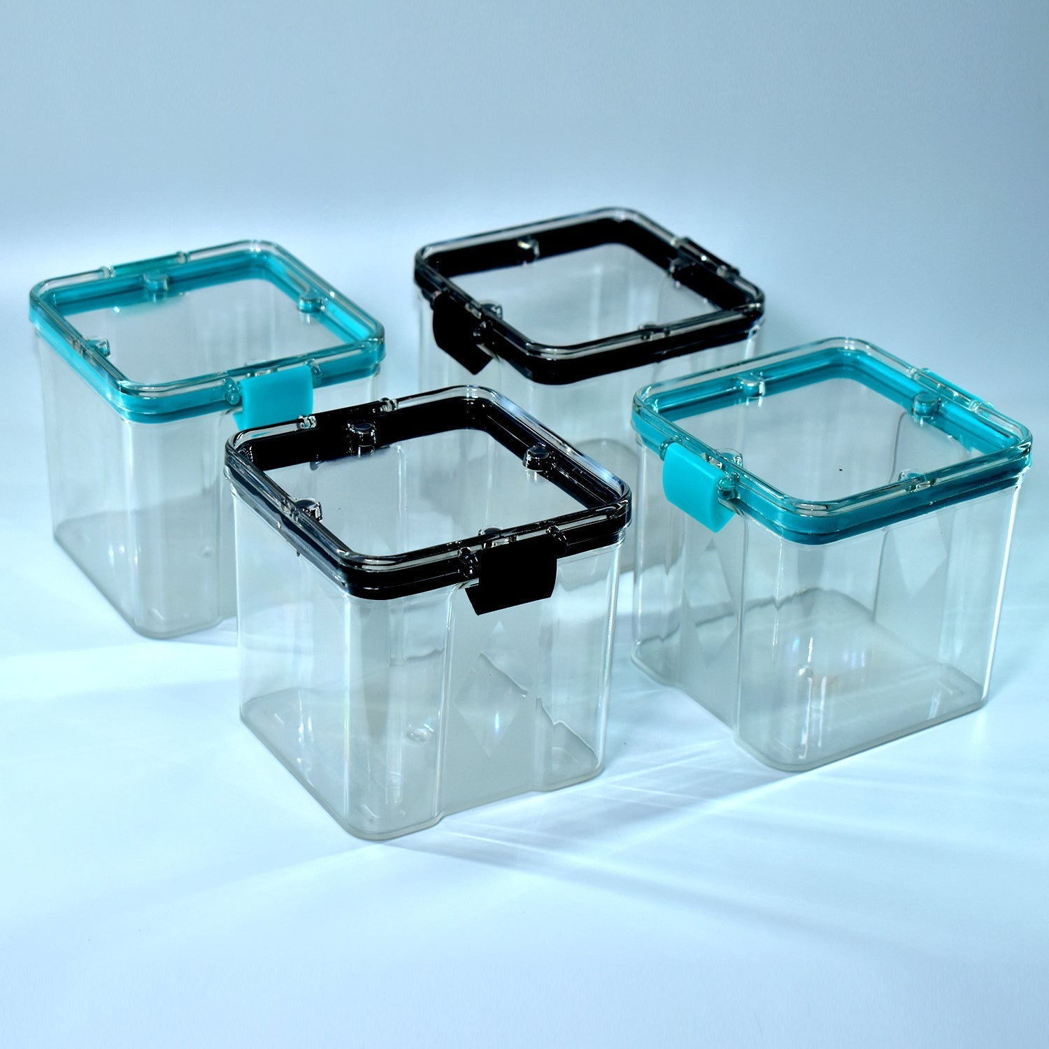 4Pc Square Container 700Ml Used For Storing Types Of Food Stuffs And Items. - Shivani Jaswal 4Pc Square Container 700Ml Used For Storing Types Of Food Stuffs And Items.