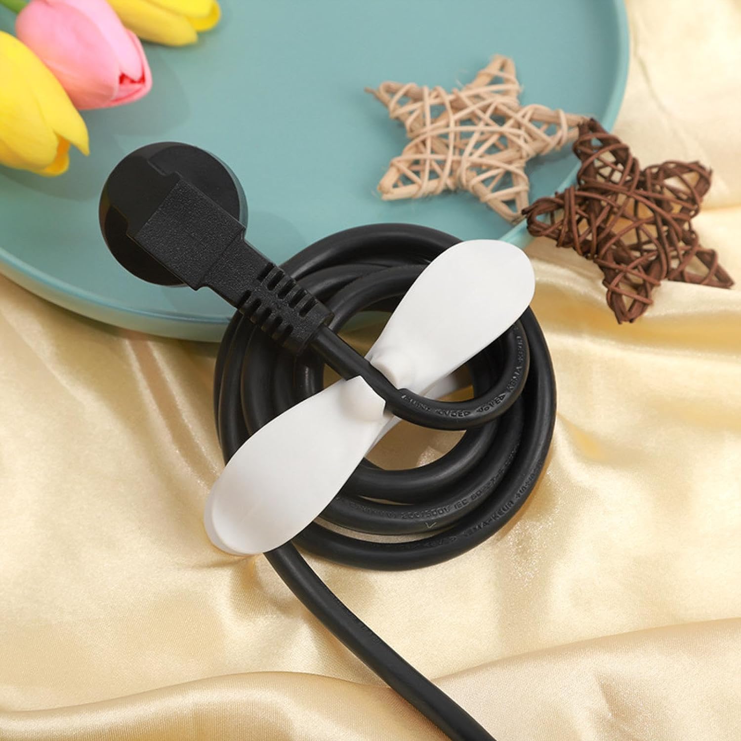 Power Plug Holder Organizer for Appliances Tidy Cord Winder Cable Organizer Self Adhesive Wire Wrap Holder for Coffee Maker Pressure Etc (1 Pc / 8x3 Cm / Small) - Shivani Jaswal Power Plug Holder Organizer for Appliances Tidy Cord Winder Cable Organizer Self Adhesive Wire Wrap Holder for Coffee Maker Pressure Etc (1 Pc / 8x3 Cm / Small)