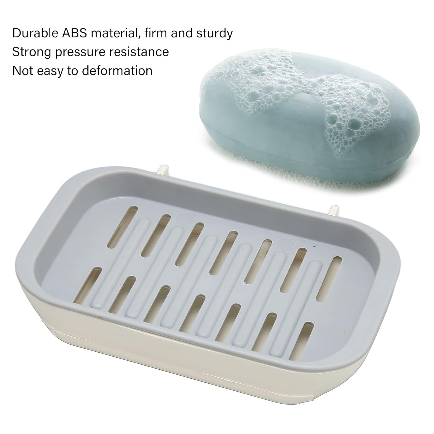 Bathroom Soap Holder, Soap Dish Container, Soap Case for Water Draining, Soap Holder Tray with Adhesive Sticker - Shivani Jaswal Bathroom Soap Holder, Soap Dish Container, Soap Case for Water Draining, Soap Holder Tray with Adhesive Sticker