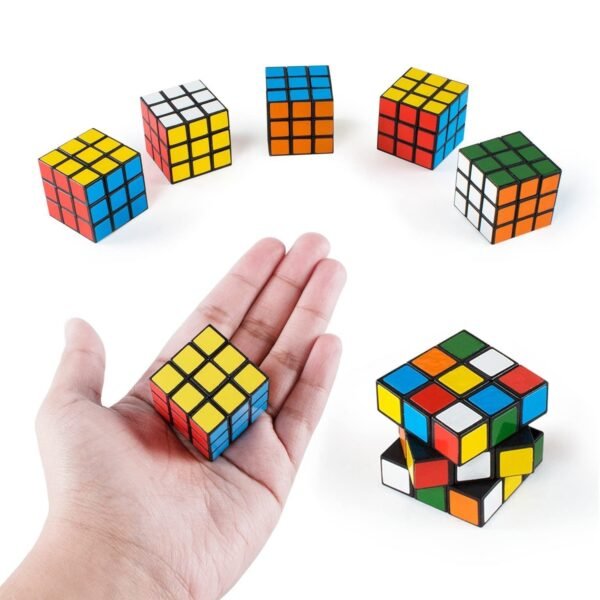 Plastic Fancy 3x3 Small Cube Puzzles Game - 2 Pieces (Multicolour)
