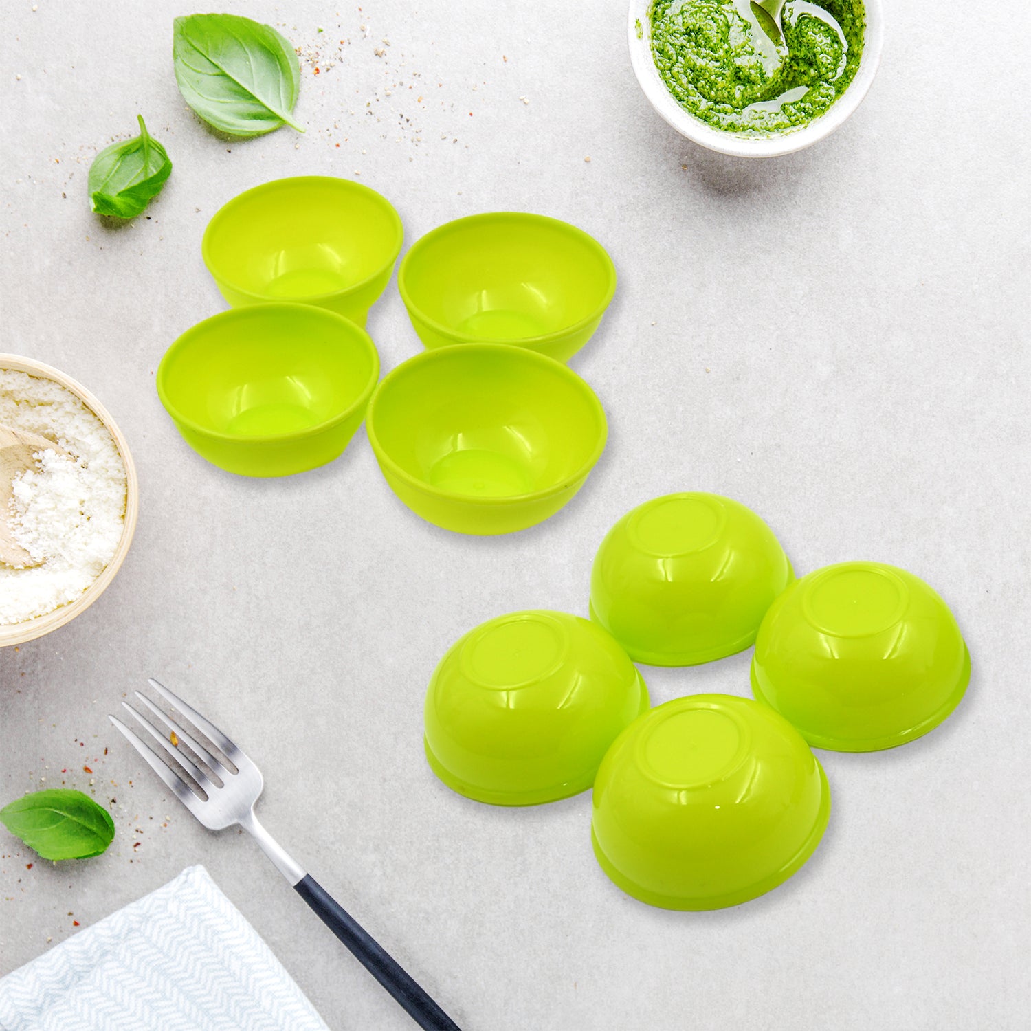Multipurpose Small Round Plastic Bowl / Katori, Microwave Safe Reusable Lightweight Bowl, Dishwasher Safe Chutney Bowl (8 Pcs Set) - Shivani Jaswal Multipurpose Small Round Plastic Bowl / Katori, Microwave Safe Reusable Lightweight Bowl, Dishwasher Safe Chutney Bowl (8 Pcs Set)