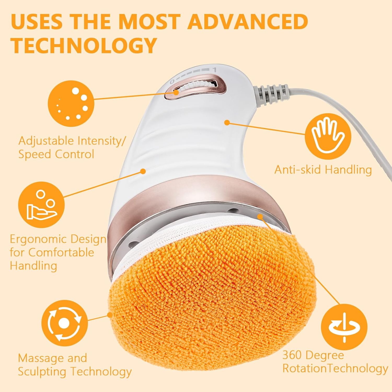 Body Sculpting Massager with 3 Pads, Adjustable Speed, Handheld Electric Massager for Full Body (1 Pc) - Shivani Jaswal Body Sculpting Massager with 3 Pads, Adjustable Speed, Handheld Electric Massager for Full Body (1 Pc)