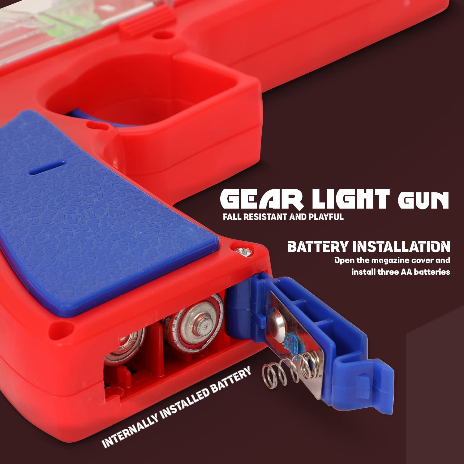 Plastic Gear Simulation Laser Toy Gun – 3D Lights, Music & Rotating Gear (1 Pc, 3+ Years) - Shivani Jaswal Plastic Gear Simulation Laser Toy Gun – 3D Lights, Music & Rotating Gear (1 Pc, 3+ Years)